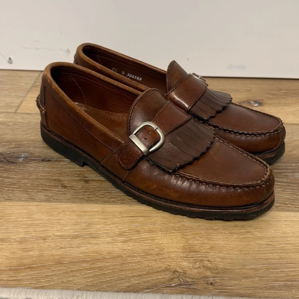 Allen Edmonds Waterbury Brown Leather Kiltie Buckle Loafers Men’s 9.5 D